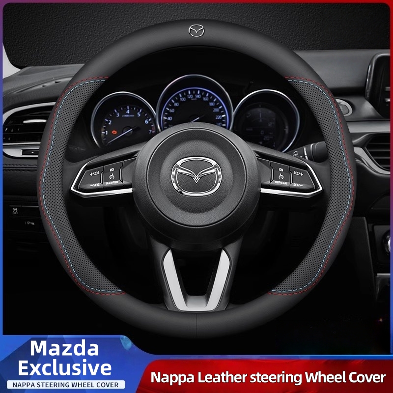 Car Steering Wheel Cover Anti Slip Breathable - Penutup Roda Kemudi Mobil Bersirkulasi Kulit