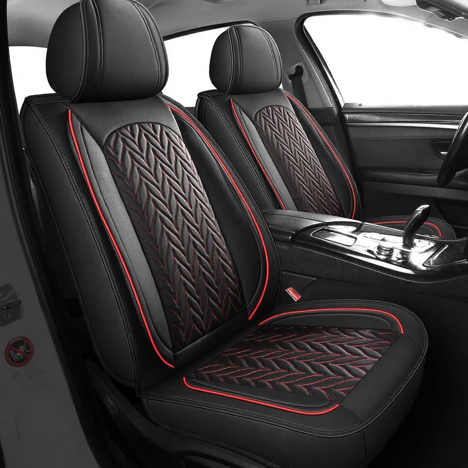 Leather Car Seat Covers Full Set Universal - Pelindung Jok Mobil Universal, Set Lengkap,
