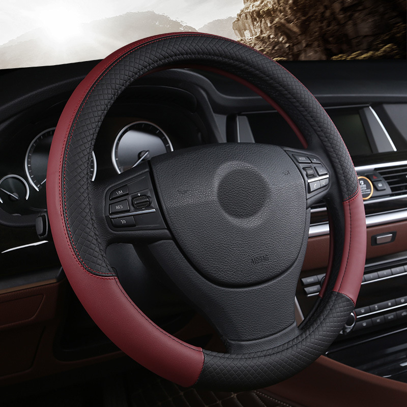 Car Steering Wheel Cover Anti Slip Breathable - Sarung setir mobil kulit, Aksesoris Interior