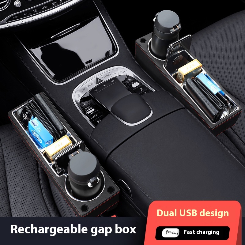 Seat Gap Filler Organizer With Usb Charger - Pengatur pengisi celah kursi mobil, dengan