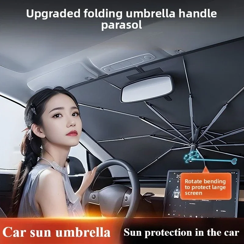 Car Sunshade Windshield Umbrella Foldable - Payung Pelindung Matahari Mobil, Penutup Kaca