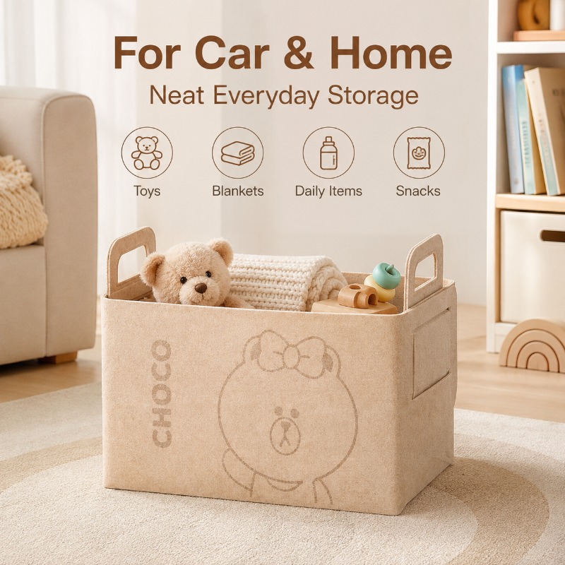 Car Trunk Organizer Foldable Storage Box - Keranjang Penyimpanan Lipat Berbahan Felt Ukuran