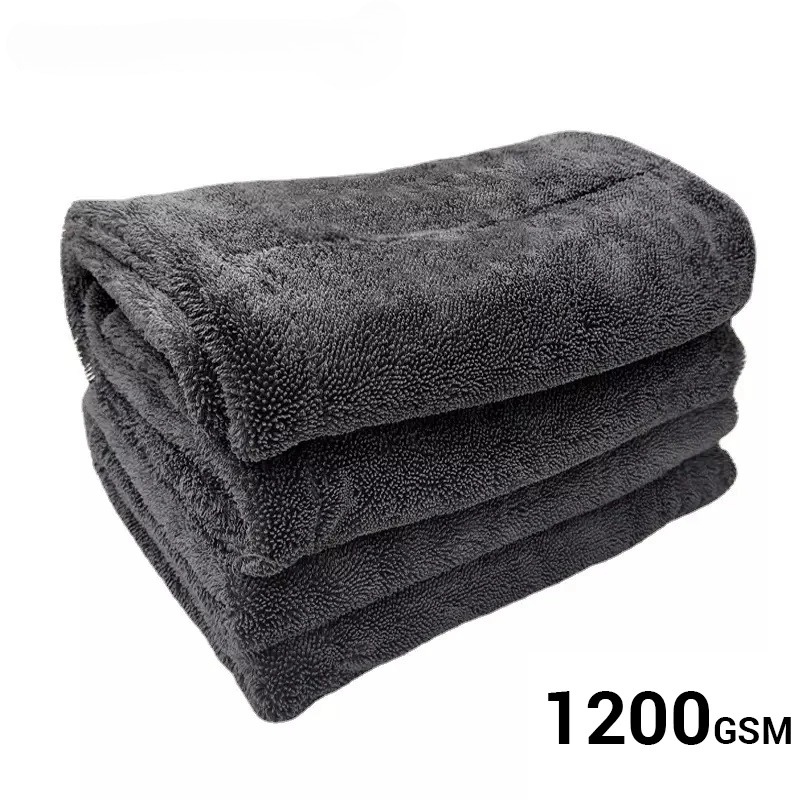 Microfiber Car Drying Towel Super Absorbent - Handuk Cuci Mobil 1200GSM Microfiber Dua