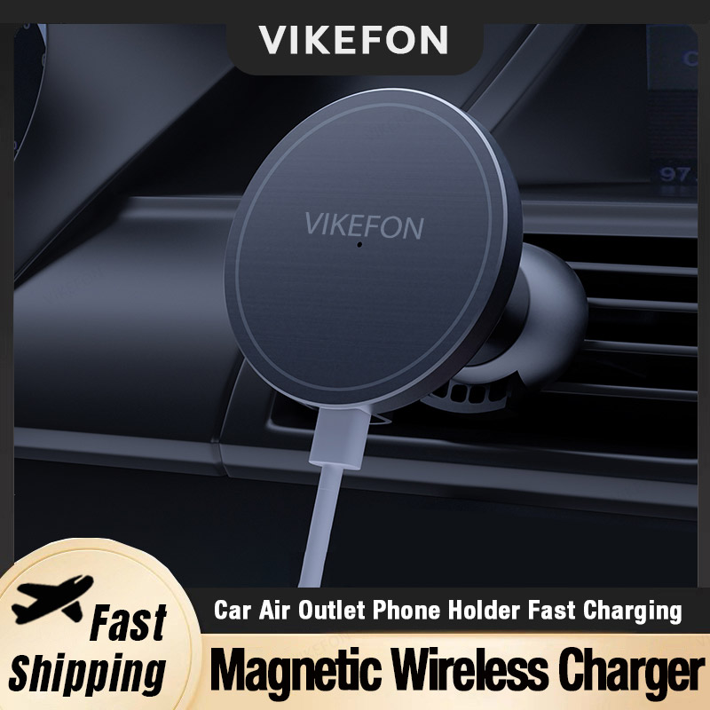 Magnetic Phone Holder For Car Vent - Pengisi Daya Nirkabel Saluran Udara Mobil