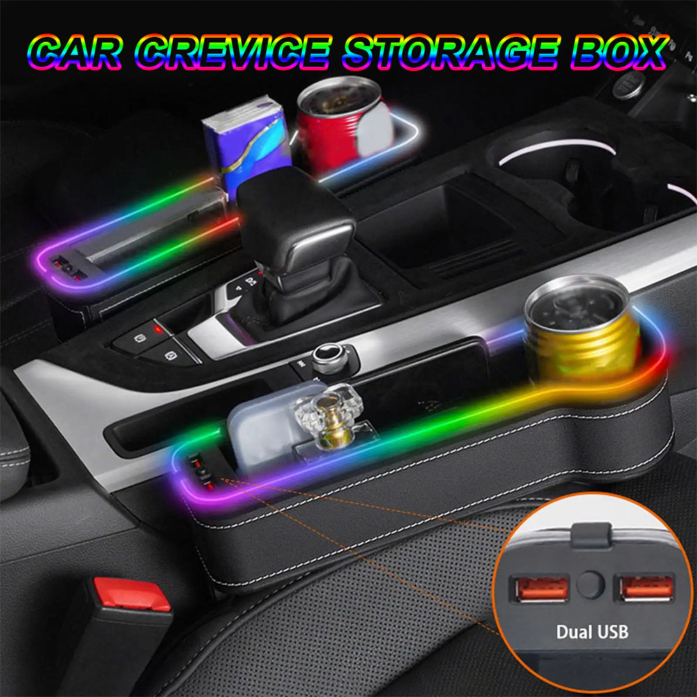 Kotak Penyimpanan Celah Mobil  - Seat Gap Filler Organizer With Usb Charger ulasan dan harga