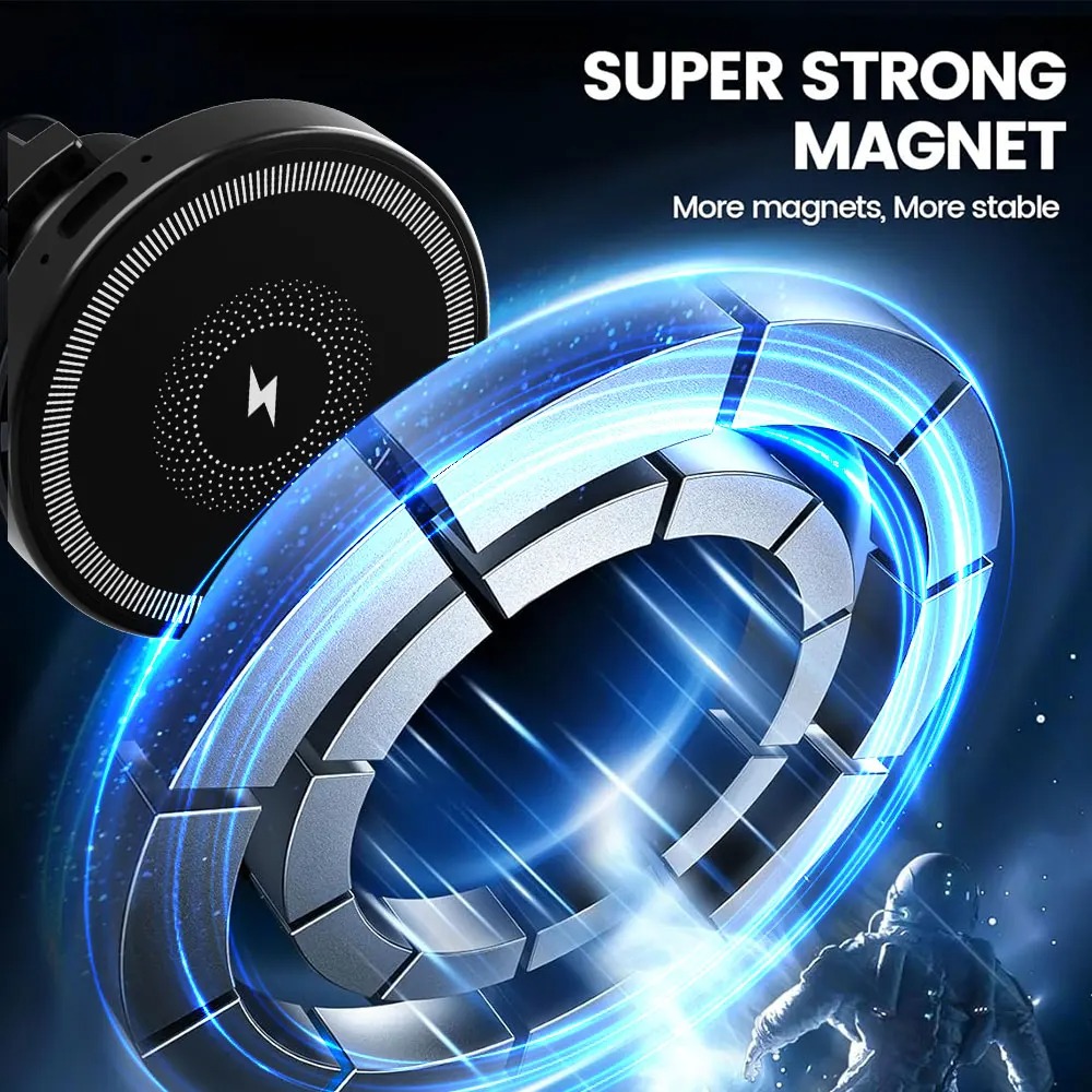Pengisi Daya Mobil Nirkabel Ma - Magnetic Phone Holder For Car Vent ulasan dan harga