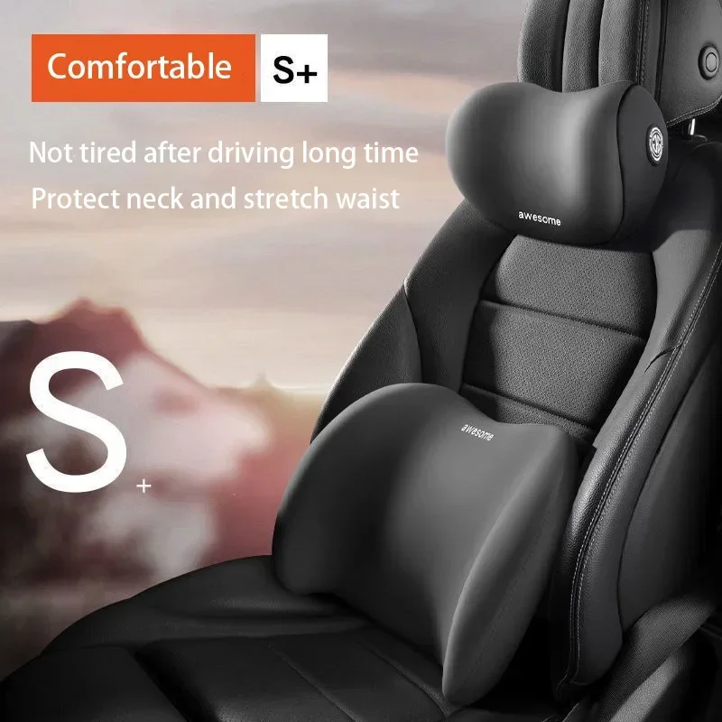 Bantal Leher Mobil Pelindung B - Memory Foam Car Neck Pillow Lumbar Support ulasan dan harga