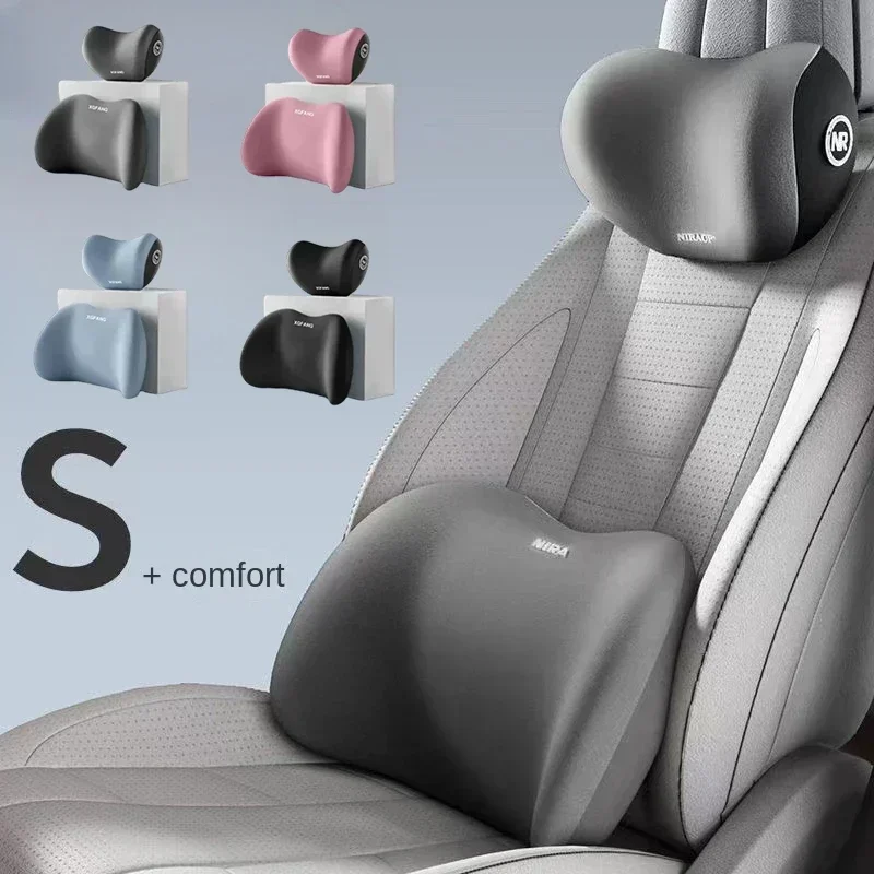Bantal Leher Mobil Pelindung B - Memory Foam Car Neck Pillow Lumbar Support ulasan dan harga