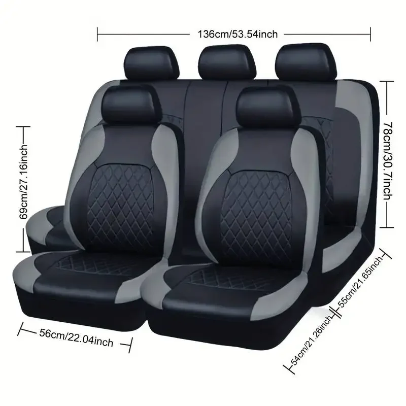 Sarung Jok Mobil Kulit Sinteti - Leather Car Seat Covers Full Set Universal ulasan dan harga