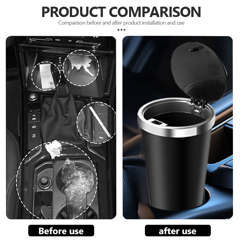 Tempat Sampah Mobil Mini Tahan - Waterproof Car Trash Can With Lid ulasan dan harga