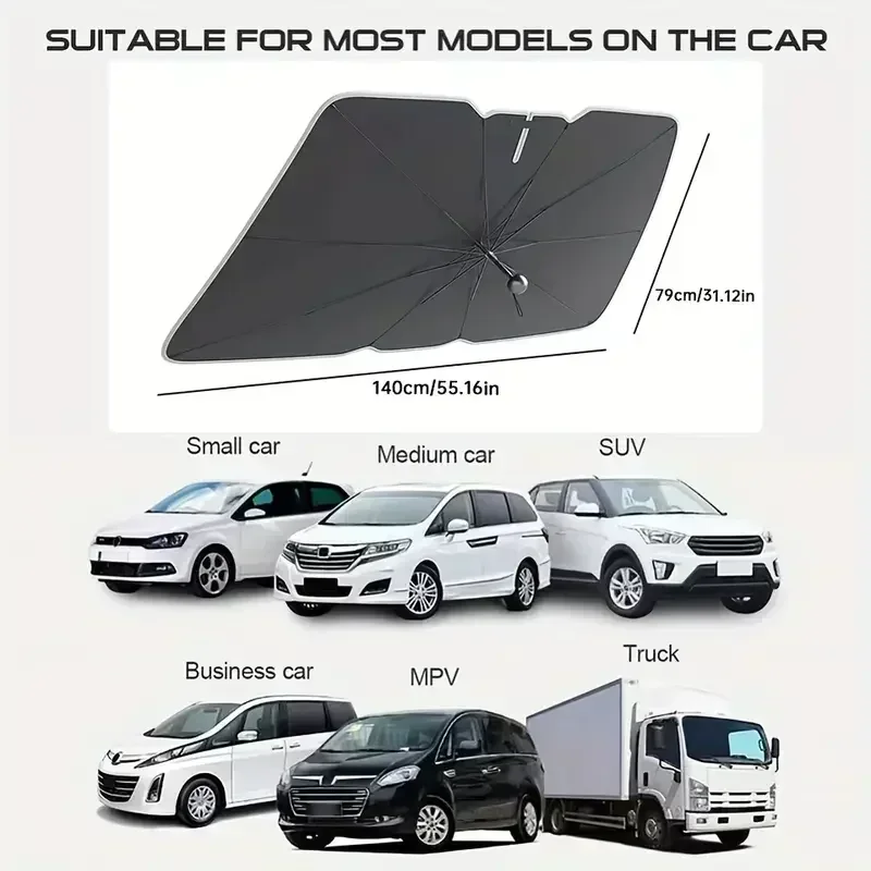 Penutup Kaca Depan Mobil Lipat - Car Sunshade Windshield Umbrella Foldable ulasan dan harga