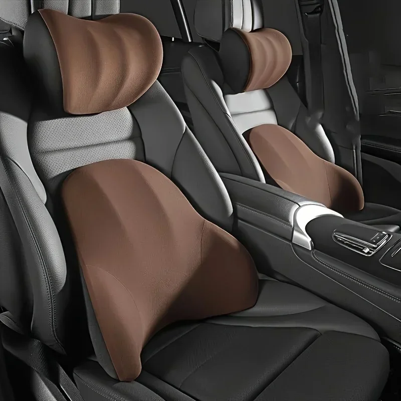 Bantal Leher & Penyangga Pingg - Memory Foam Car Neck Pillow Lumbar Support ulasan dan harga