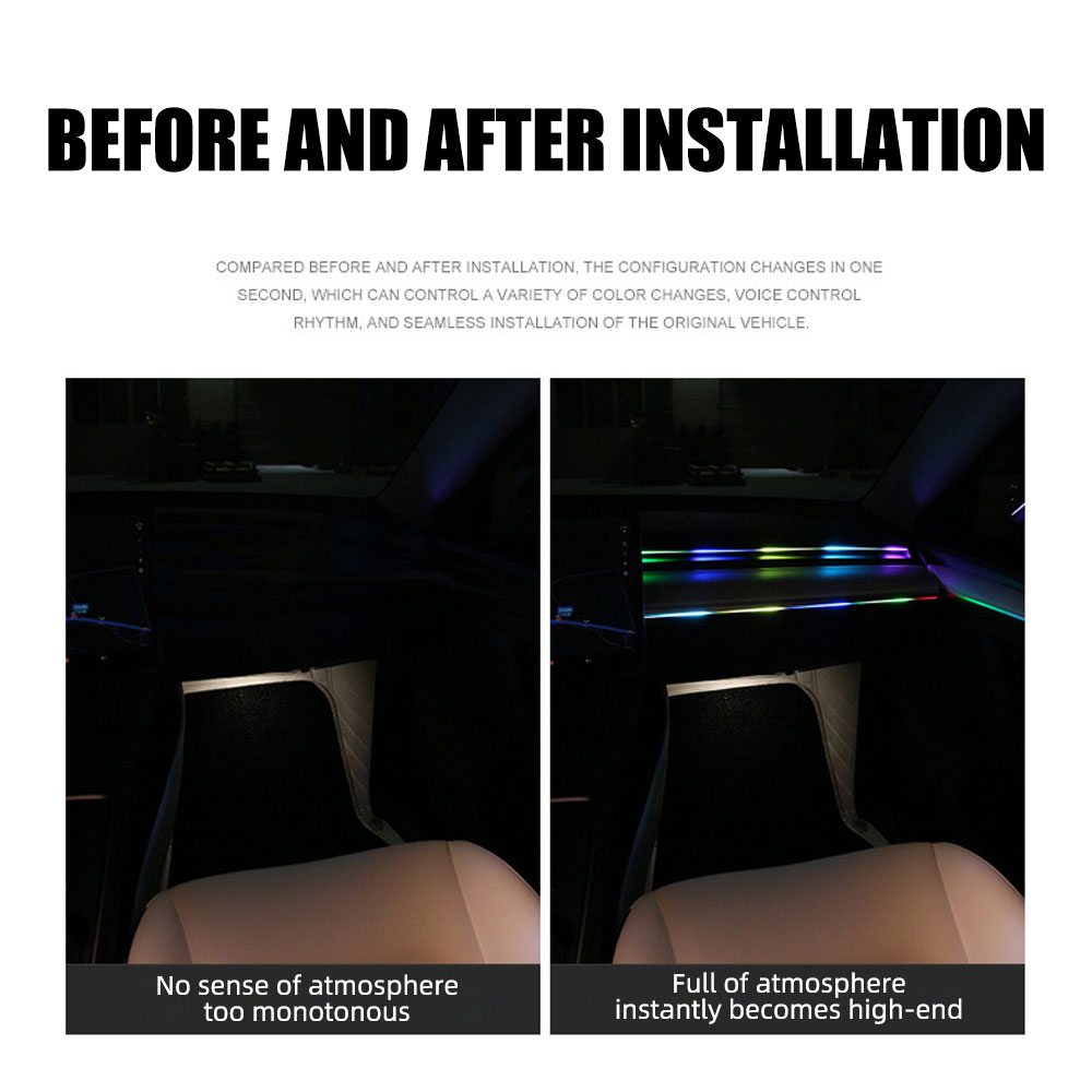Lampu suasana mobil simfoni Un - Led Ambient Interior Car Lights App Control ulasan dan harga