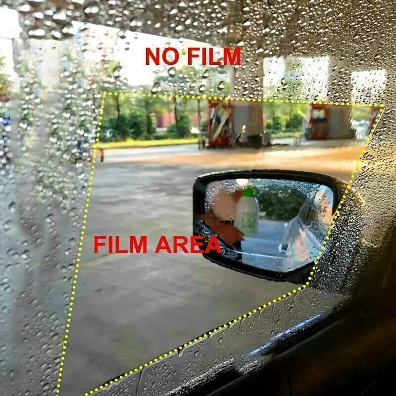 4 buah stiker pelindung kaca s - Anti Glare Car Rearview Mirror Film ulasan dan harga