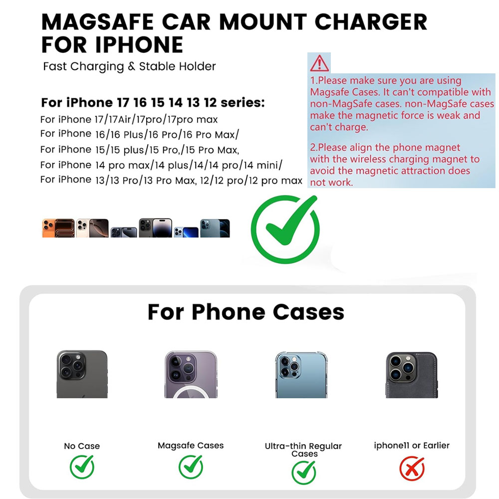 Pengisi Daya Nirkabel Magnetik - Wireless Car Charger Mount Fast Charging ulasan dan harga