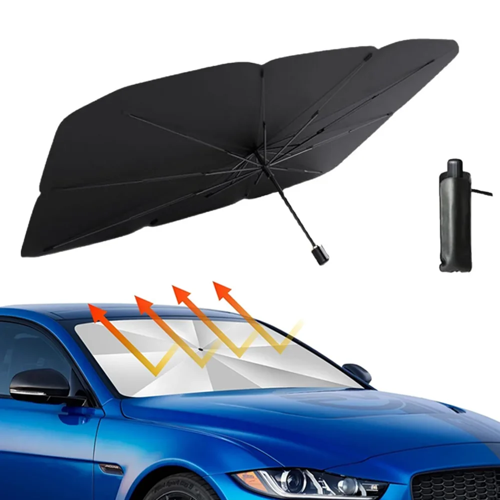 Payung pelindung matahari mobi - Car Sunshade Windshield Umbrella Foldable ulasan dan harga